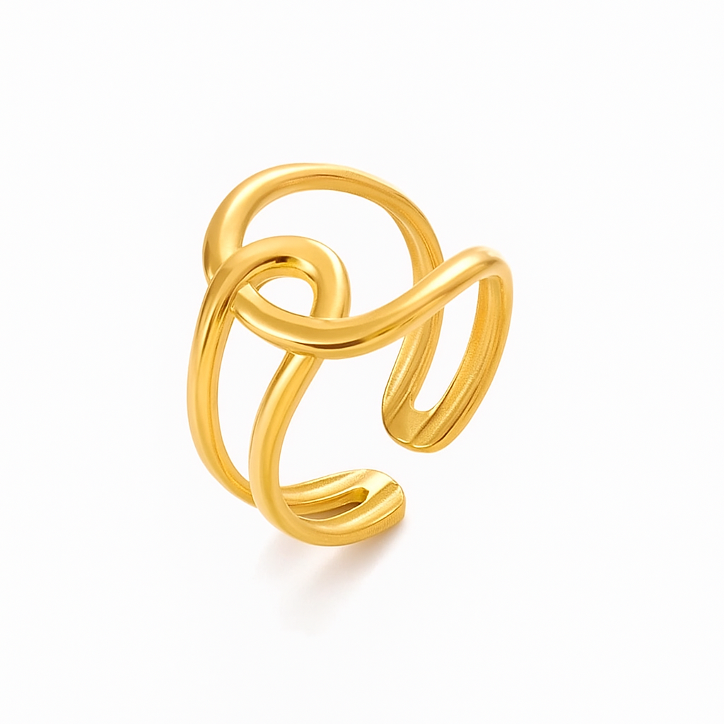 Golden Knot Ring