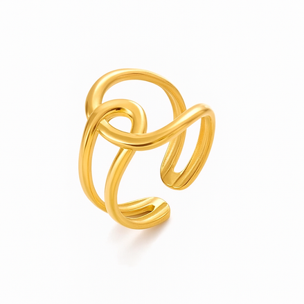 Golden Knot Ring