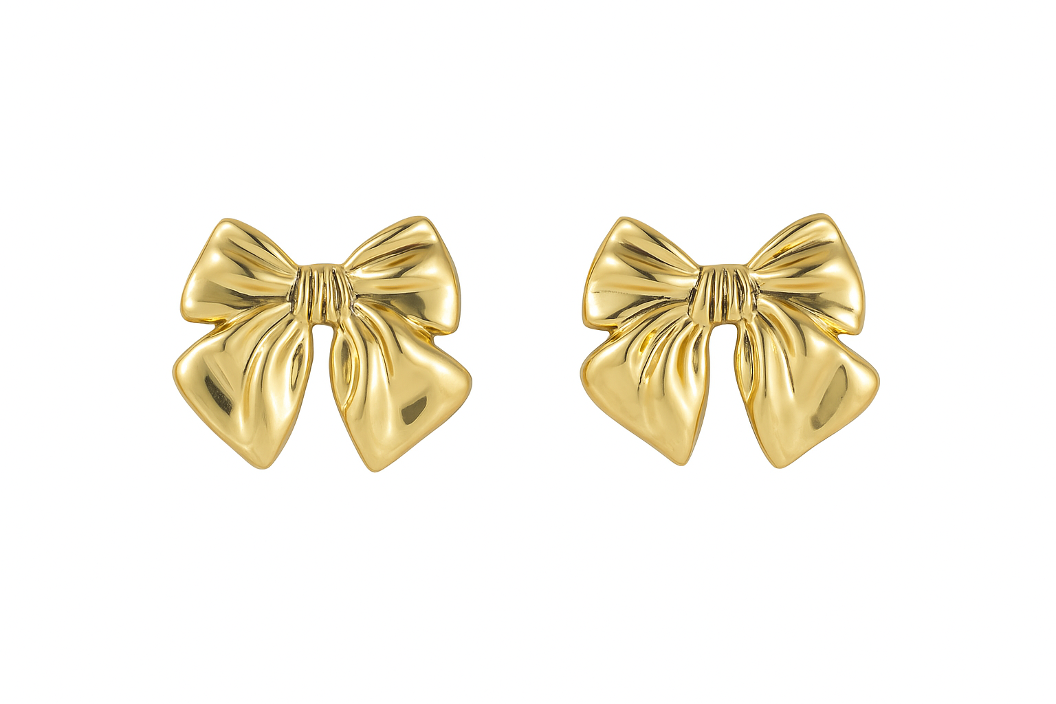 Gold Bow Earrings