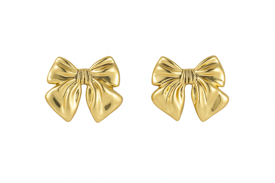 Gold Bow Earrings