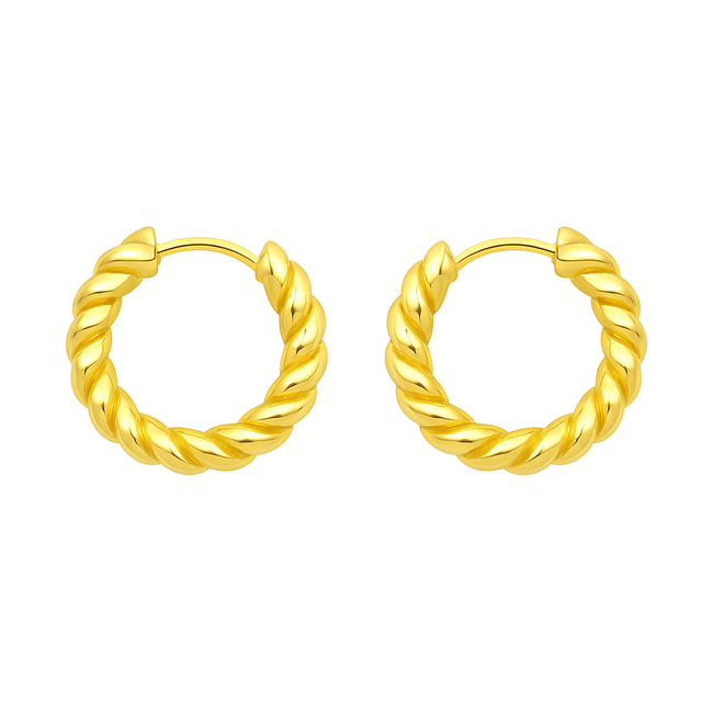 Gold Braid Earrings